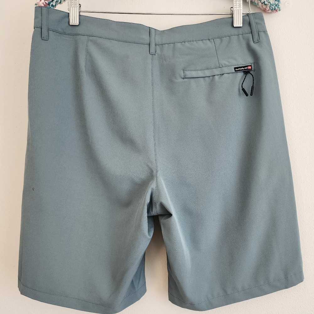 Quiksilver Union Hybrid Shorts Mens 32 Teal Blue Swim Golf Travel Lightweight - Picture 3 of 7